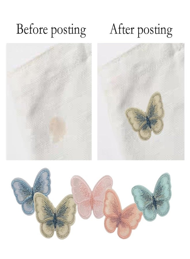 FFZDENA 18 PCS Applique Patches, Embroidered Butterfly Patches for Clothes, DIY Fashion Accessories, 5.5cm and 3.4cm Metallic Thread Embroidery Flower Patches for Blouse, Jackets, Bags - Image 4